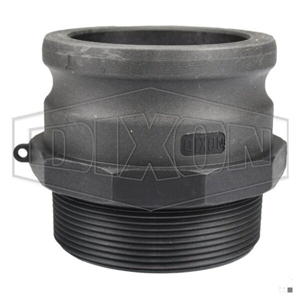 Type F Cam and Groove Adapter, 4 in, Male Adapter x MNPT, Polypropylene, Domestic